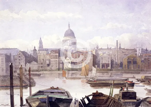 St Paul's Cathedral, London, 1887. Artist: John Crowther