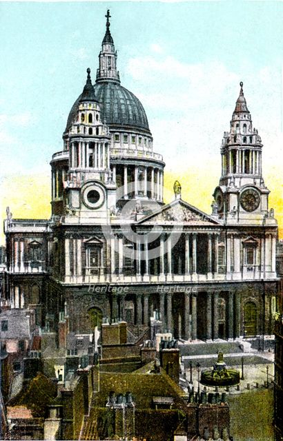 St Paul's Cathedral, London, 20th Century. Artist: Unknown