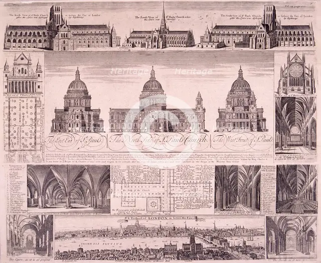 St Paul's Cathedral, London. Artist: David Loggan