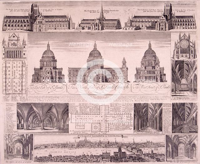 St Paul's Cathedral, London. Artist: David Loggan