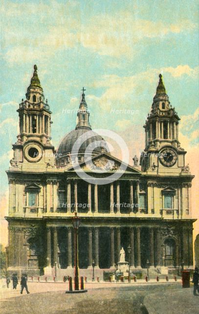 St. Paul's Cathedral, London, c1910. Creator: Unknown.