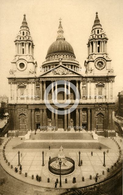 St. Paul's Cathedral, London, c1924. Creator: Unknown.