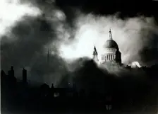 St Paul's Cathedral, London, during the Blitz, World War II, 29 December 1940. Creator: Unknown