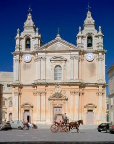 St Paul's Cathedral, Mdina, Malta. Creator: Peter Thompson