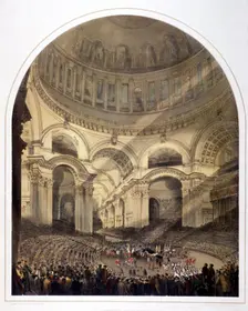 St Paul's Cathedral (new) interior, London, c1852. Artist: Andrew Maclure