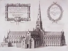 St Paul's Cathedral (old), London, 1657. Artist: Wenceslaus Hollar