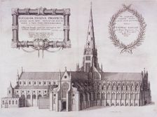 St Paul's Cathedral (old), London, 1657. Artist: Wenceslaus Hollar