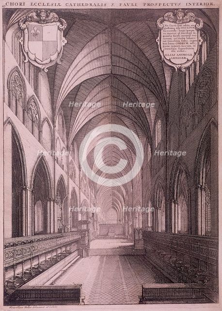 St Paul's Cathedral (old), London, c1658. Artist: Wenceslaus Hollar
