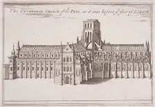 St Paul's Cathedral (old), London, c1666-80. Artist: Anon