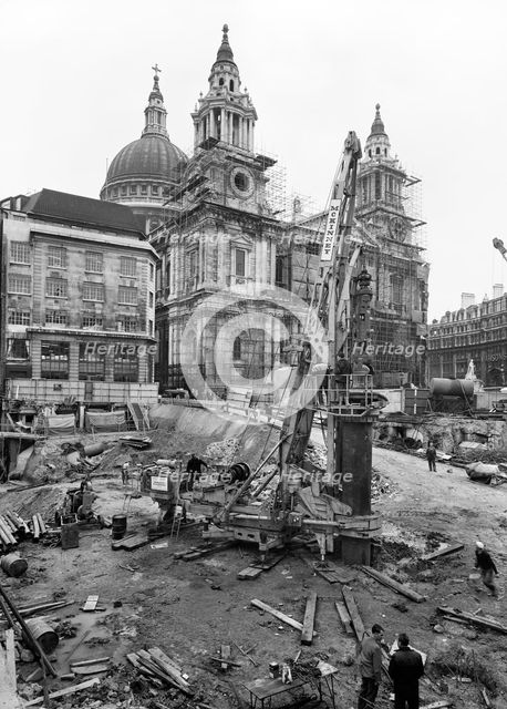 St Paul's Cathedral, St Paul's Churchyard, City of London, 01/10/1963. Creator: John Laing plc.