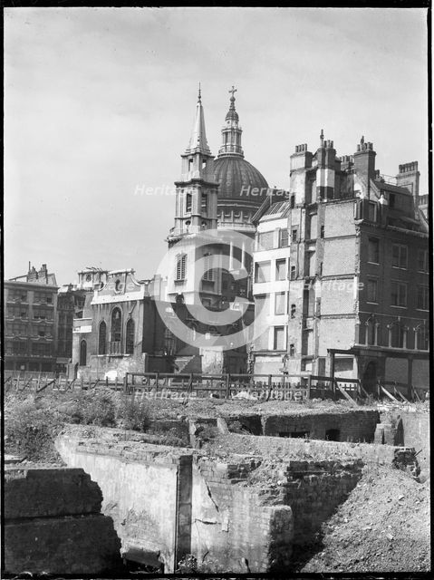 St Paul's Cathedral, St Paul's Churchyard, City of London, City of London, GLA, 1941-1945. Creator: Charles William  Prickett.