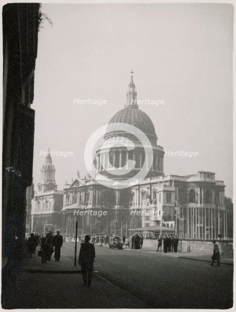 St Paul's Cathedral, St Paul's Churchyard, City of London, Greater London Authority, 1952. Creator: JR Uppington.