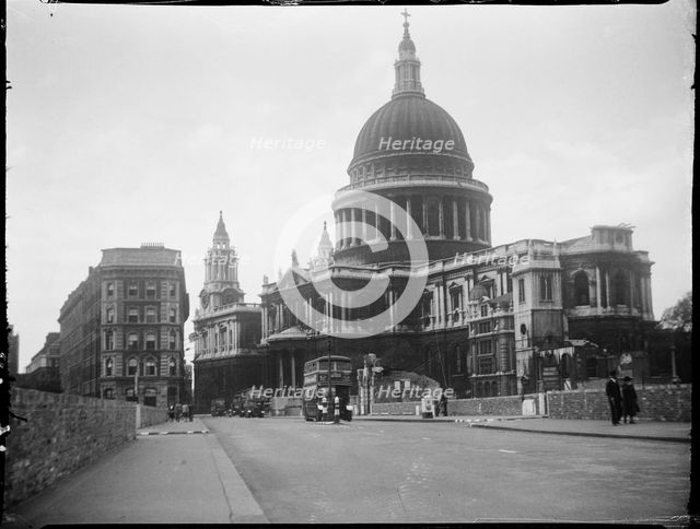 St Paul's Cathedral, St Paul's Churchyard, City of London, Greater London Authority, 1945. Creator: Katherine Jean Macfee.