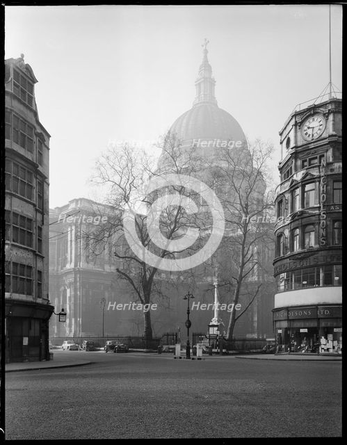 St Paul's Cathedral, St Paul's Churchyard, City of London, Greater London Authority, 1951-1960. Creator: Margaret F Harker.