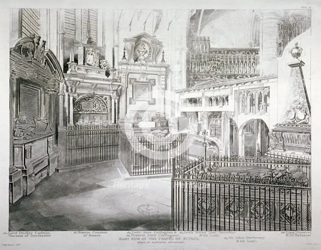 St Paul's Chapel, Westminster Abbey, London, 1812. Artist: J Bluck