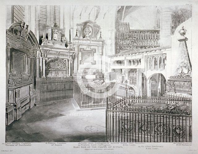 St Paul's Chapel, Westminster Abbey, London, 1812. Artist: J Bluck