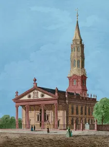 St Paul's Chapel in Manhattan, New York, 1837, (1850). Creator: Jules Louis Arnout