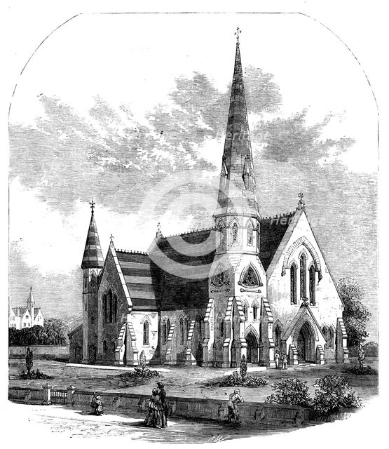 St. Paul's Church, West Smethwick, South Staffordshire, 1858. Creator: Unknown.
