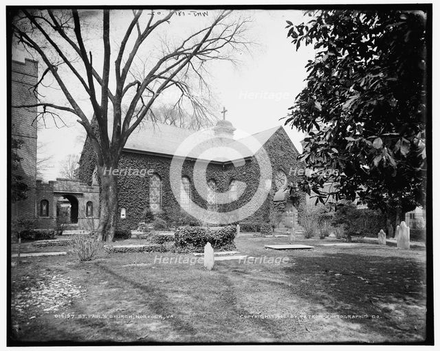 St. Paul's Church, Norfolk, Va., c1902. Creator: William H. Jackson.