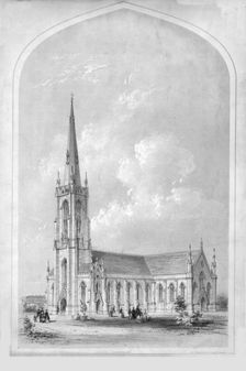 St Paul's Church Prince's Park, Liverpool, mid-late 19th century. Creator: M B