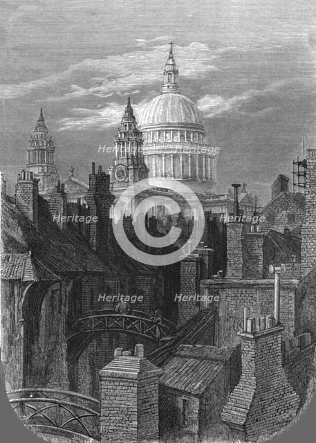 'St. Paul's from the Brewery Bridge', 1872.  Creator: Gustave Doré.