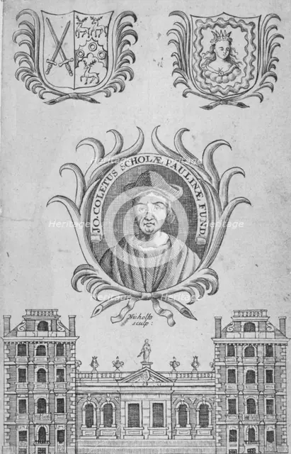 St Paul's School, City of London, 1750. Artist: Sutton Nicholls