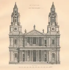 St. Paul's - west front elevation 1889. Creator: W & AK Johnston