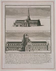 St Paul's Cathedral (old), London, c1650-80. Artist: Anon