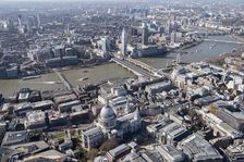 St Paul's Cathedral and view towards the South Bank, London, 2018. Creator: Historic England Staff Photographer