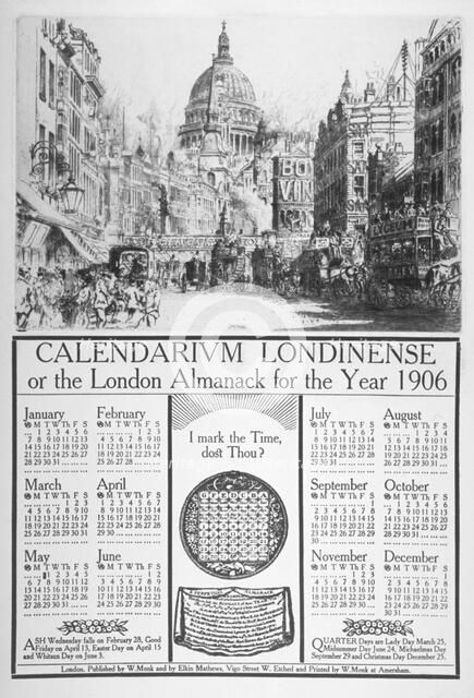 St Paul's Cathedral and Fleet Street, City of London, 1905. Artist: William Monk