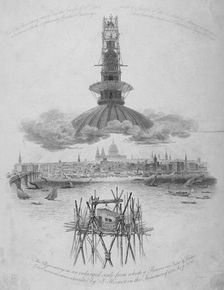 St Paul's Cathedral, City of London, 1822. Artist: Samuel Rawle