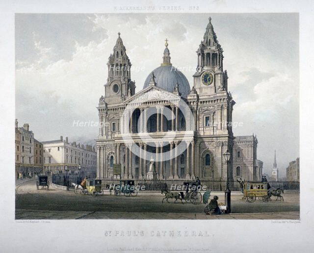 St Paul's Cathedral, City of London, 1851. Artist: Thomas Picken