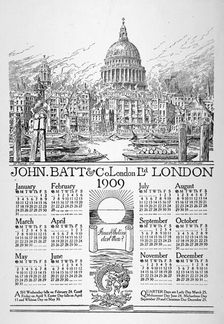 St Paul's Cathedral, City of London, 1908. Artist: William Monk