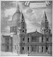 St Paul's Cathedral, City of London, c1715. Artist: Anon