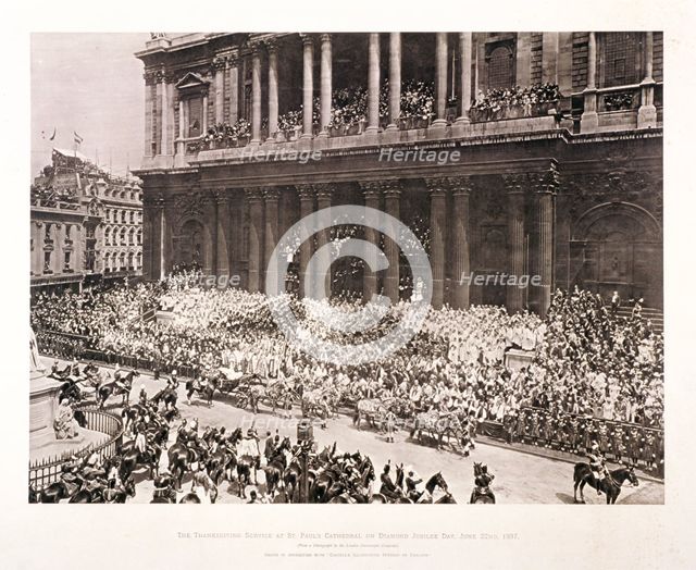 St Paul's Cathedral during the Diamond Jubilee thanksgiving service for Queen Victoria, June 1897. Artist: Anon