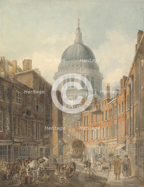 St. Paul's Cathedral from St. Martin's-le-Grand, ca. 1795. Creator: Thomas Girtin.