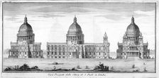 St Paul's Cathedral, London, 1742. Artist: Anon