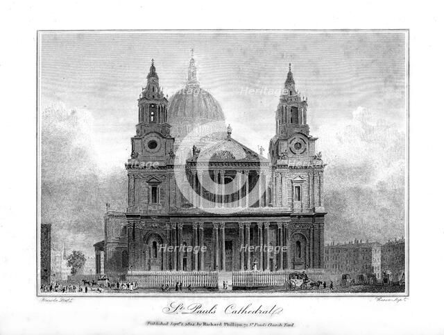 St Paul's Cathedral, London, 1804.Artist: Reeve