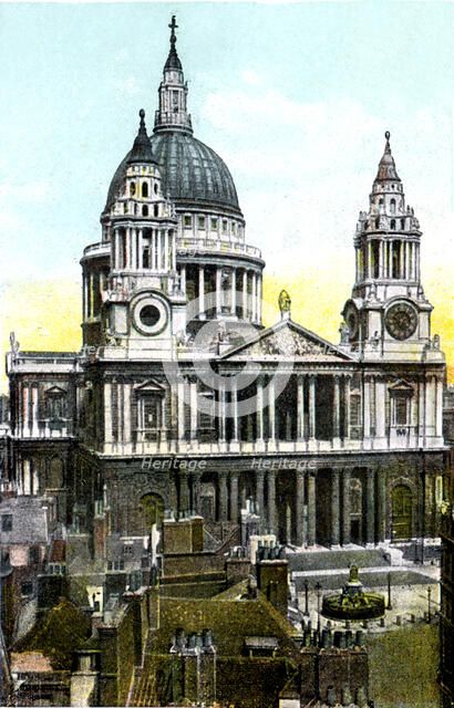 St Paul's Cathedral, London, 20th Century. Artist: Unknown