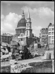 St Paul's Cathedral, St Paul's Churchyard, City of London, City of London, GLA, 1941-1945. Creator: Charles William Prickett