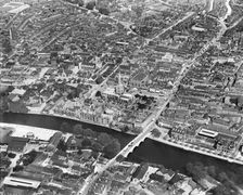 St Paul's Church and the town centre, Bedford, Bedfordshire, 1929 Artist: Aerofilms