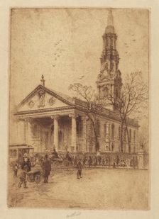 St. Paul's, Broadway, N.Y., 1906. Creator: Charles Frederick William Mielatz