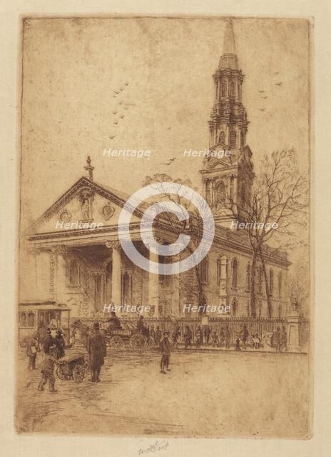 St. Paul's, Broadway, N.Y., 1906. Creator: Charles Frederick William Mielatz.