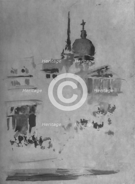 'St. Paul's', c1884, (1904). Artist: James Abbott McNeill Whistler.