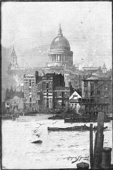 St Paul's from the River 1886. Creator: Unknown