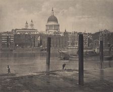 St Pauls from Bankside, 1920s. Creator: Harry Moult