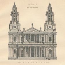 St. Paul's - west front elevation 1889. Creator: W & AK Johnston