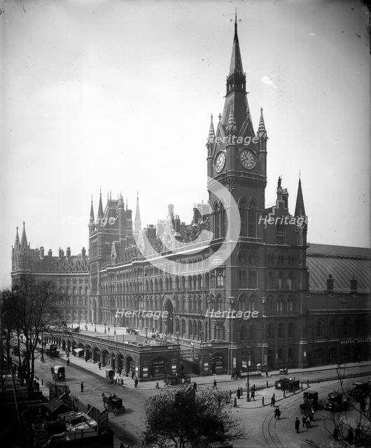 St Pancras Hotel (Midland Grand Hotel), Camden, London, from the east, c1910.  Creator: Bedford Lemere and Company.