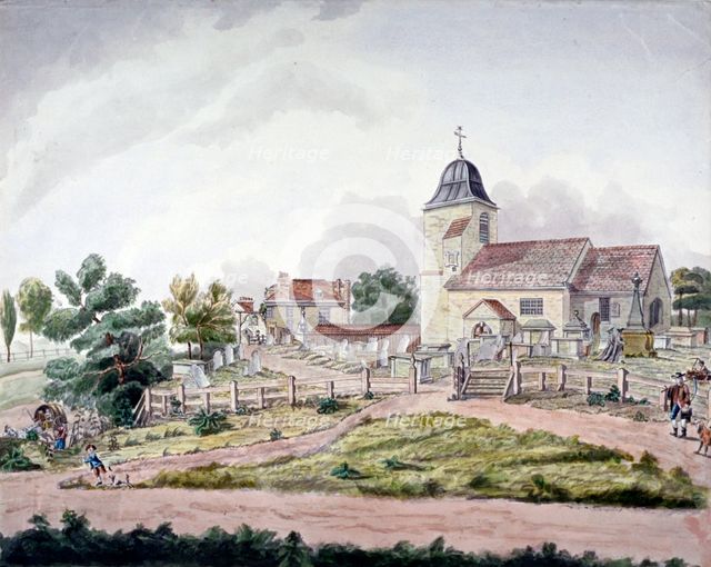 St Pancras Old Church, London, 1761. Artist: William Pennington