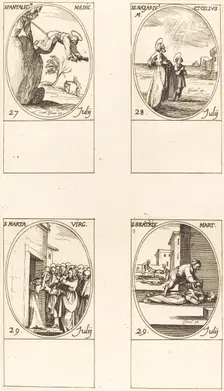 St. Pantaleon; Sts. Nazarius and Celsus; St. Martha; St. Beatrice. Creator: Jacques Callot